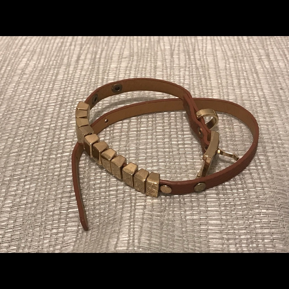 Faux leather wrap bracelet